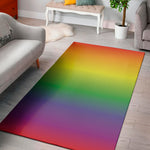 LGBT Pride Rainbow Gradient Print Area Rug