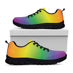 LGBT Pride Rainbow Gradient Print Black Sneakers