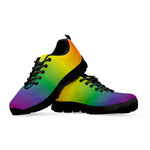 LGBT Pride Rainbow Gradient Print Black Sneakers