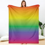 LGBT Pride Rainbow Gradient Print Blanket