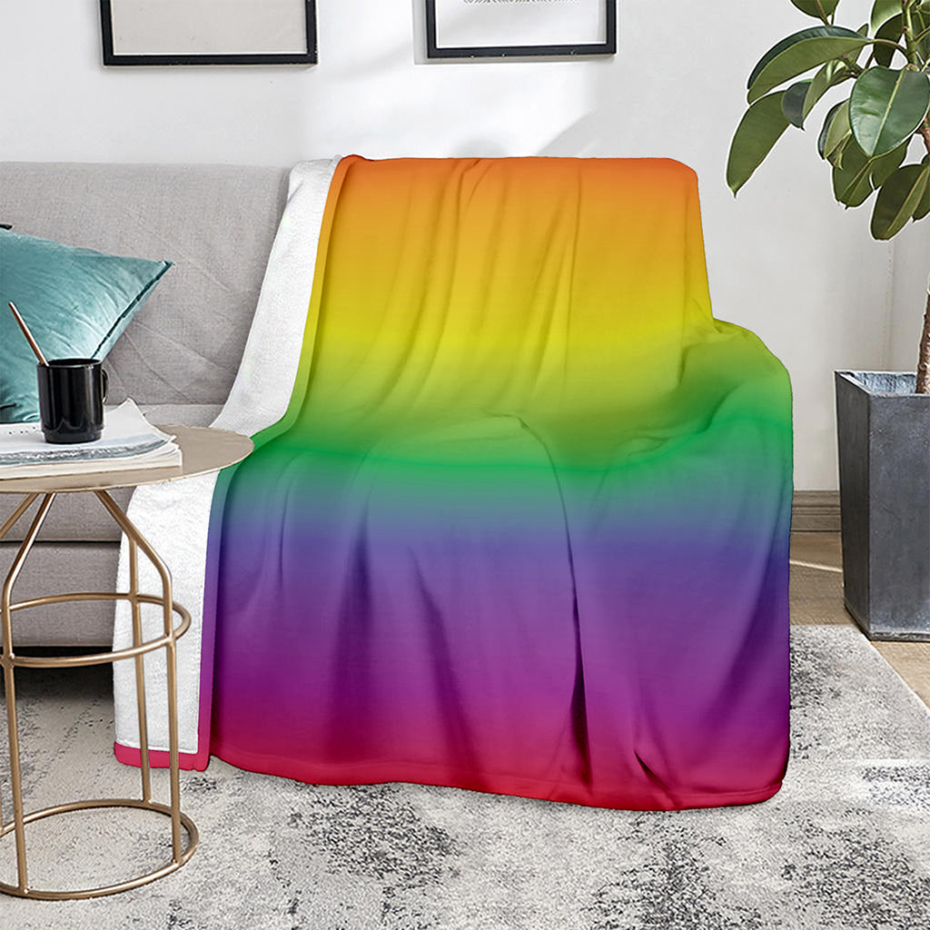 LGBT Pride Rainbow Gradient Print Blanket