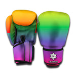 LGBT Pride Rainbow Gradient Print Boxing Gloves