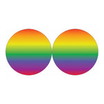 LGBT Pride Rainbow Gradient Print Car Coasters