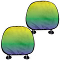 LGBT Pride Rainbow Gradient Print Car Headrest Covers
