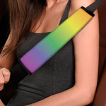 LGBT Pride Rainbow Gradient Print Car Seat Belt Covers