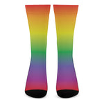 LGBT Pride Rainbow Gradient Print Crew Socks