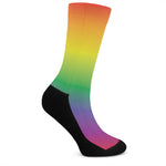 LGBT Pride Rainbow Gradient Print Crew Socks