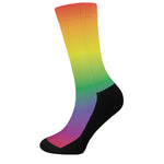 LGBT Pride Rainbow Gradient Print Crew Socks