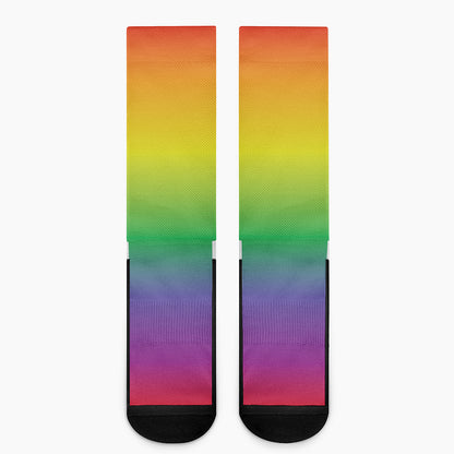 LGBT Pride Rainbow Gradient Print Crew Socks