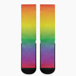 LGBT Pride Rainbow Gradient Print Crew Socks