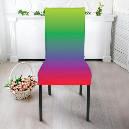 LGBT Pride Rainbow Gradient Print Dining Chair Slipcover