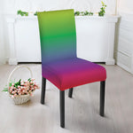 LGBT Pride Rainbow Gradient Print Dining Chair Slipcover