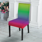 LGBT Pride Rainbow Gradient Print Dining Chair Slipcover
