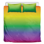 LGBT Pride Rainbow Gradient Print Duvet Cover Bedding Set