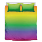 LGBT Pride Rainbow Gradient Print Duvet Cover Bedding Set