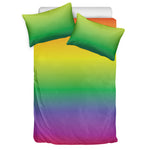 LGBT Pride Rainbow Gradient Print Duvet Cover Bedding Set