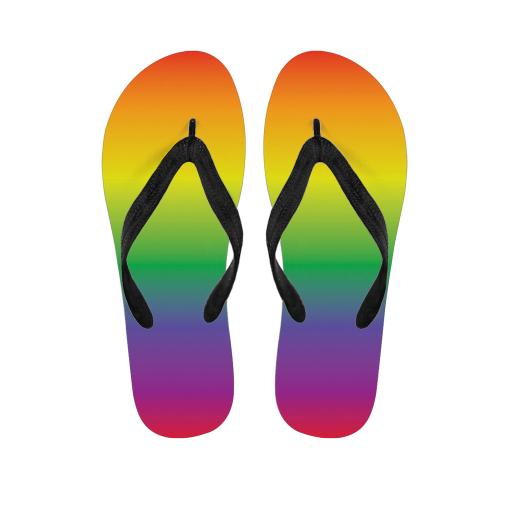 LGBT Pride Rainbow Gradient Print Flip Flops
