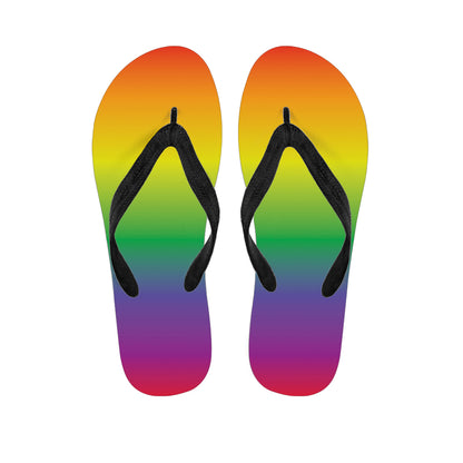 LGBT Pride Rainbow Gradient Print Flip Flops