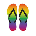 LGBT Pride Rainbow Gradient Print Flip Flops