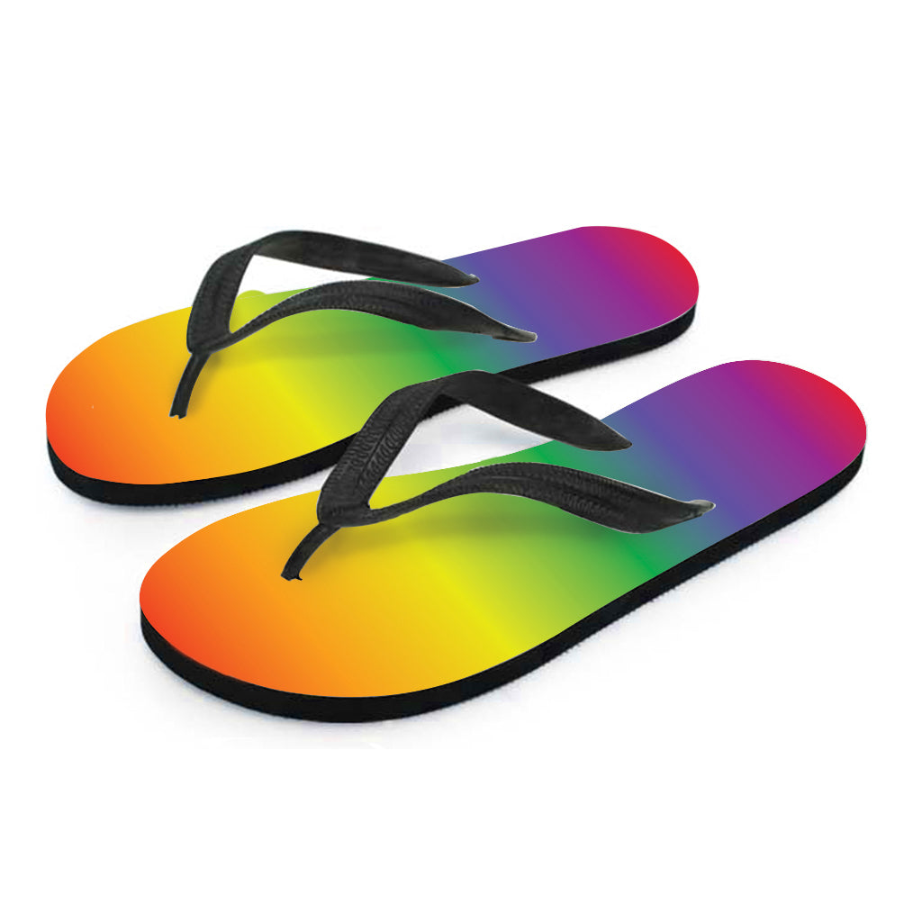 LGBT Pride Rainbow Gradient Print Flip Flops