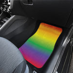 LGBT Pride Rainbow Gradient Print Front and Back Car Floor Mats