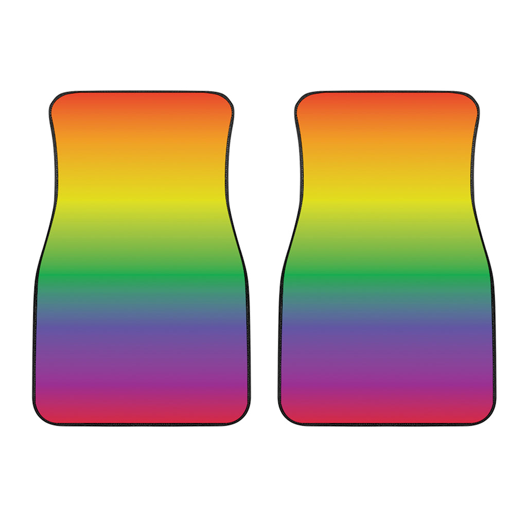 LGBT Pride Rainbow Gradient Print Front Car Floor Mats