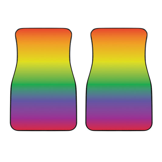 LGBT Pride Rainbow Gradient Print Front Car Floor Mats