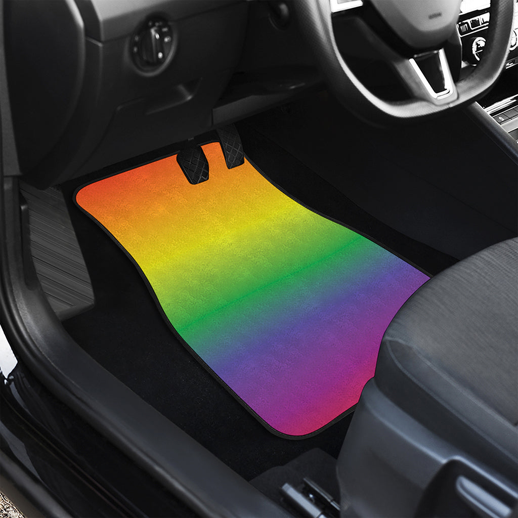 LGBT Pride Rainbow Gradient Print Front Car Floor Mats