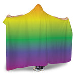LGBT Pride Rainbow Gradient Print Hooded Blanket
