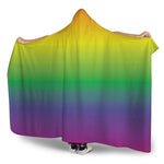 LGBT Pride Rainbow Gradient Print Hooded Blanket