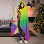 LGBT Pride Rainbow Gradient Print Hooded Blanket