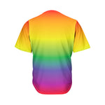 LGBT Pride Rainbow Gradient Print Men's Baseball Jersey