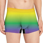 LGBT Pride Rainbow Gradient Print Men's Boxer Briefs
