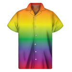 LGBT Pride Rainbow Gradient Print Men's Short Sleeve Shirt