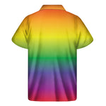 LGBT Pride Rainbow Gradient Print Men's Short Sleeve Shirt