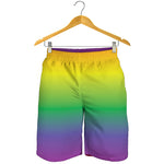 LGBT Pride Rainbow Gradient Print Men's Shorts