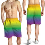 LGBT Pride Rainbow Gradient Print Men's Shorts