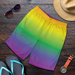 LGBT Pride Rainbow Gradient Print Men's Shorts