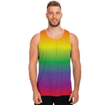 LGBT Pride Rainbow Gradient Print Men's Tank Top