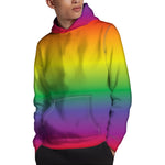 LGBT Pride Rainbow Gradient Print Pullover Hoodie