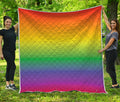 LGBT Pride Rainbow Gradient Print Quilt