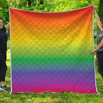LGBT Pride Rainbow Gradient Print Quilt