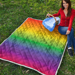 LGBT Pride Rainbow Gradient Print Quilt