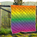 LGBT Pride Rainbow Gradient Print Quilt