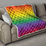 LGBT Pride Rainbow Gradient Print Quilt