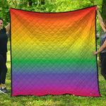 LGBT Pride Rainbow Gradient Print Quilt