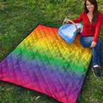 LGBT Pride Rainbow Gradient Print Quilt