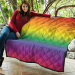 LGBT Pride Rainbow Gradient Print Quilt