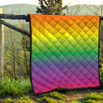 LGBT Pride Rainbow Gradient Print Quilt