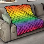 LGBT Pride Rainbow Gradient Print Quilt